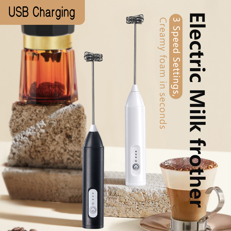 Electric Milk Frother Handheld - Drahtlose Milchaufschäumer Elektrische Aufladen Handheld Mixer