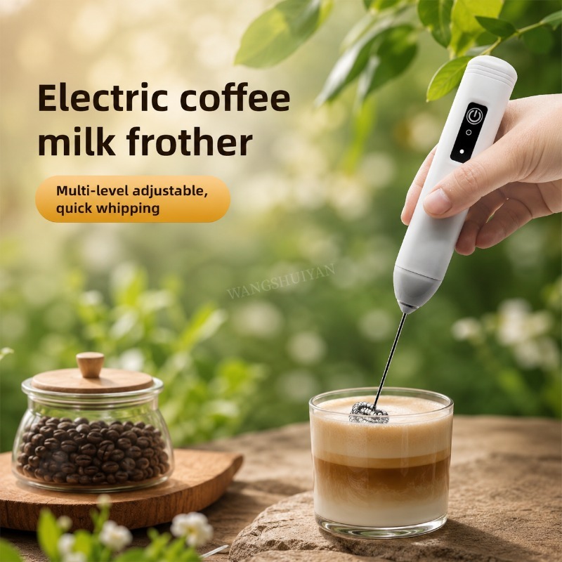 Portable Blender Usb Rechargeable - Tragbarer elektrischer Milchaufschäumer, Handmixer, USB-Mini-Kaffeemaschine, Schneebesen,