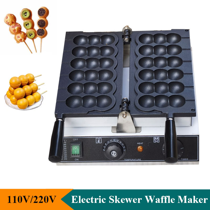 Mini Waffle Maker Machine - Elektrische Antihaft-Waffeleisen-Maschine für Takoyaki-Kugeln, Waffelbäcker, Küchengerät