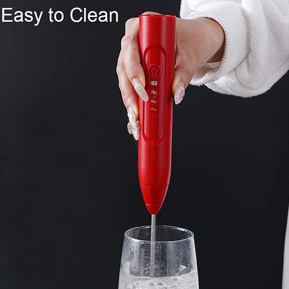 Electric Milk Frother Handheld - ABRE-Elektrischer Milchaufschäumer, Kaffeeaufschäumer, tragbarer, wiederaufladbarer Milchaufschäumer