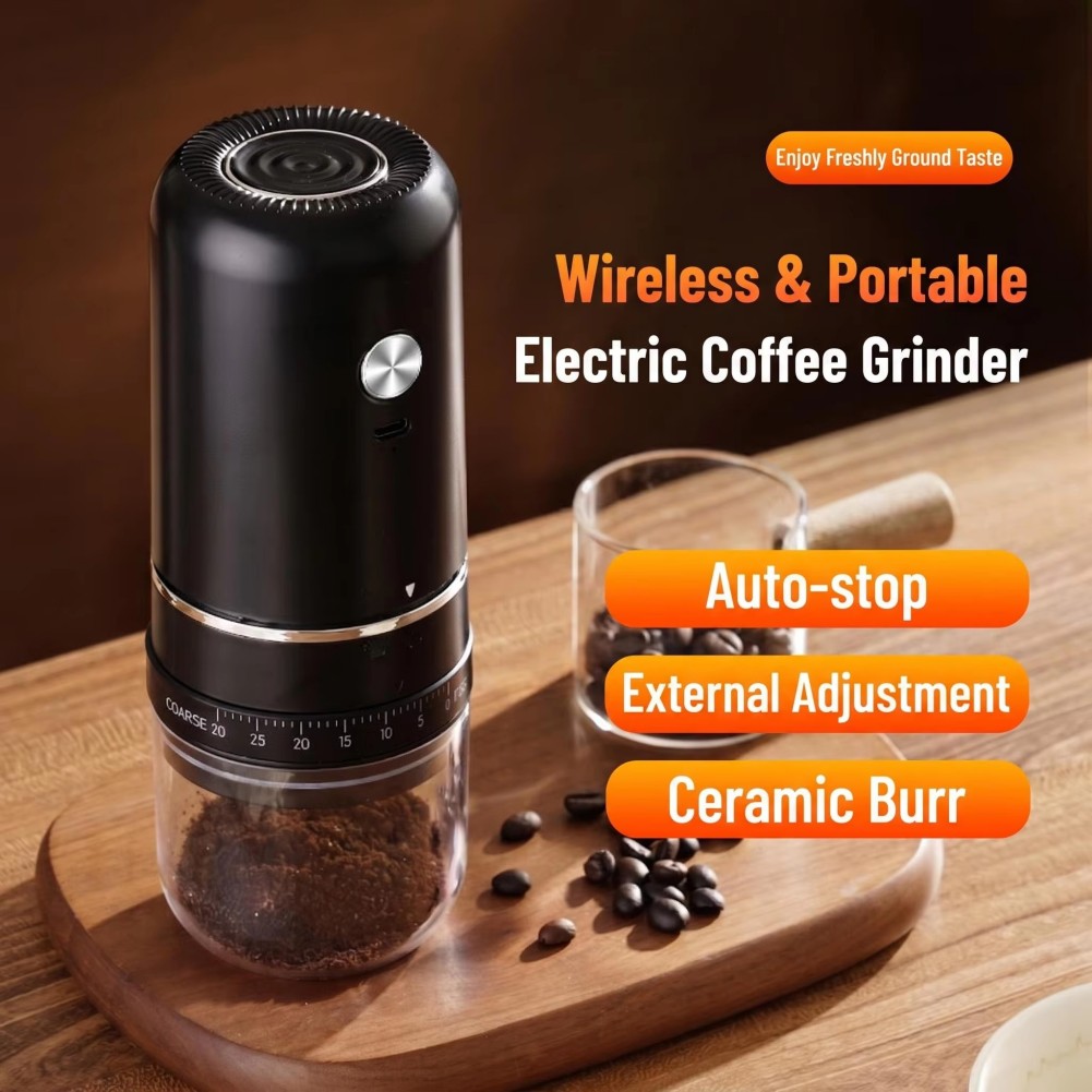 Coffee Bean Grinder Electric - Elektrische Kaffeebohnenmühle mit konischem Mahlwerk, einstellbar