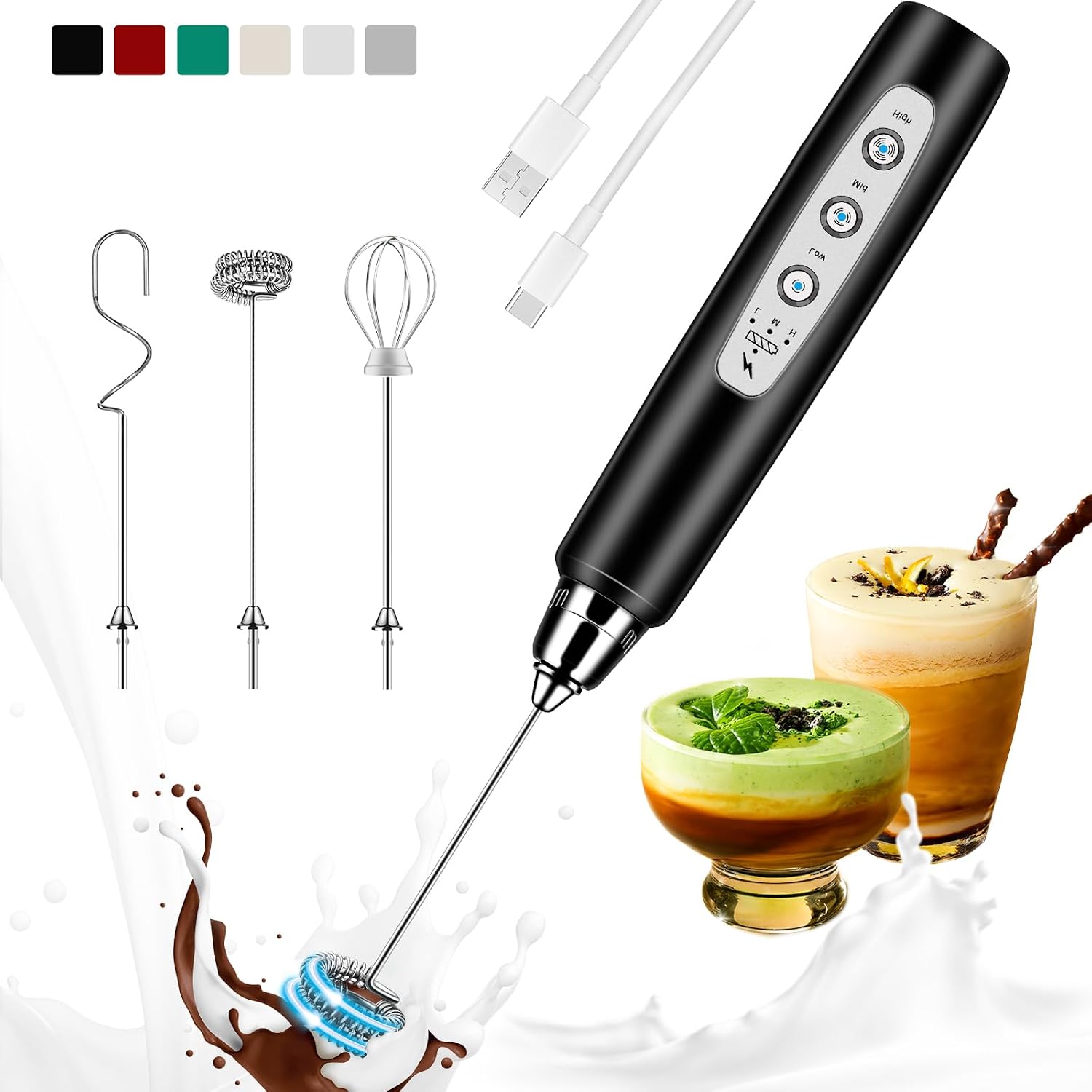 Wiederaufladbarer Milchaufschä – Electric Milk Frother Handheld Bewertung und Preis