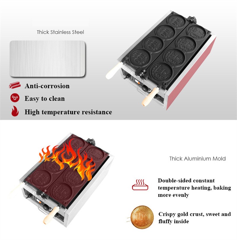 4 stücke Kleine Gold Münze Bro – Mini Waffle Maker Machine Bewertung und Preis